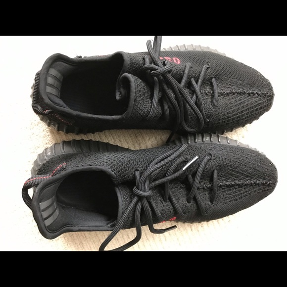 Yeezy boost 350 v2 black/ red 100% Authentic main image 6